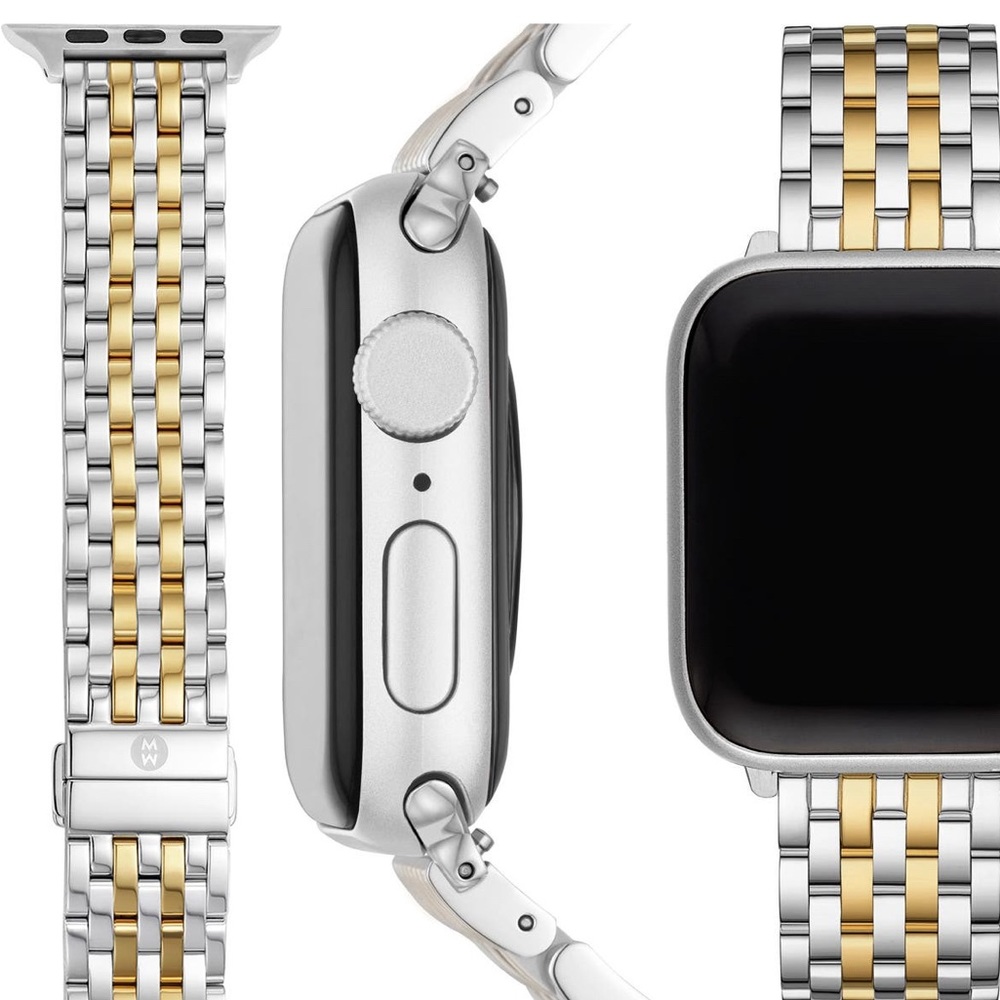 MICHELE 20mm Apple Watch Bracelet Watch Stainless steel/18k-gold plate